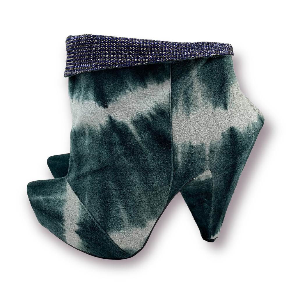 ❌SOLD❌ BRAND NEW 2011 Couture IRREGULAR CHOICE tie dye platform hexagonal boots - Picture 6 of 14